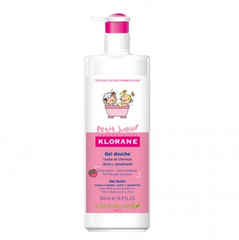 

Натуральный гель для душа для детей Klorane Petit Junior Shower Gel Hair & Body Raspberry, для тела и волос