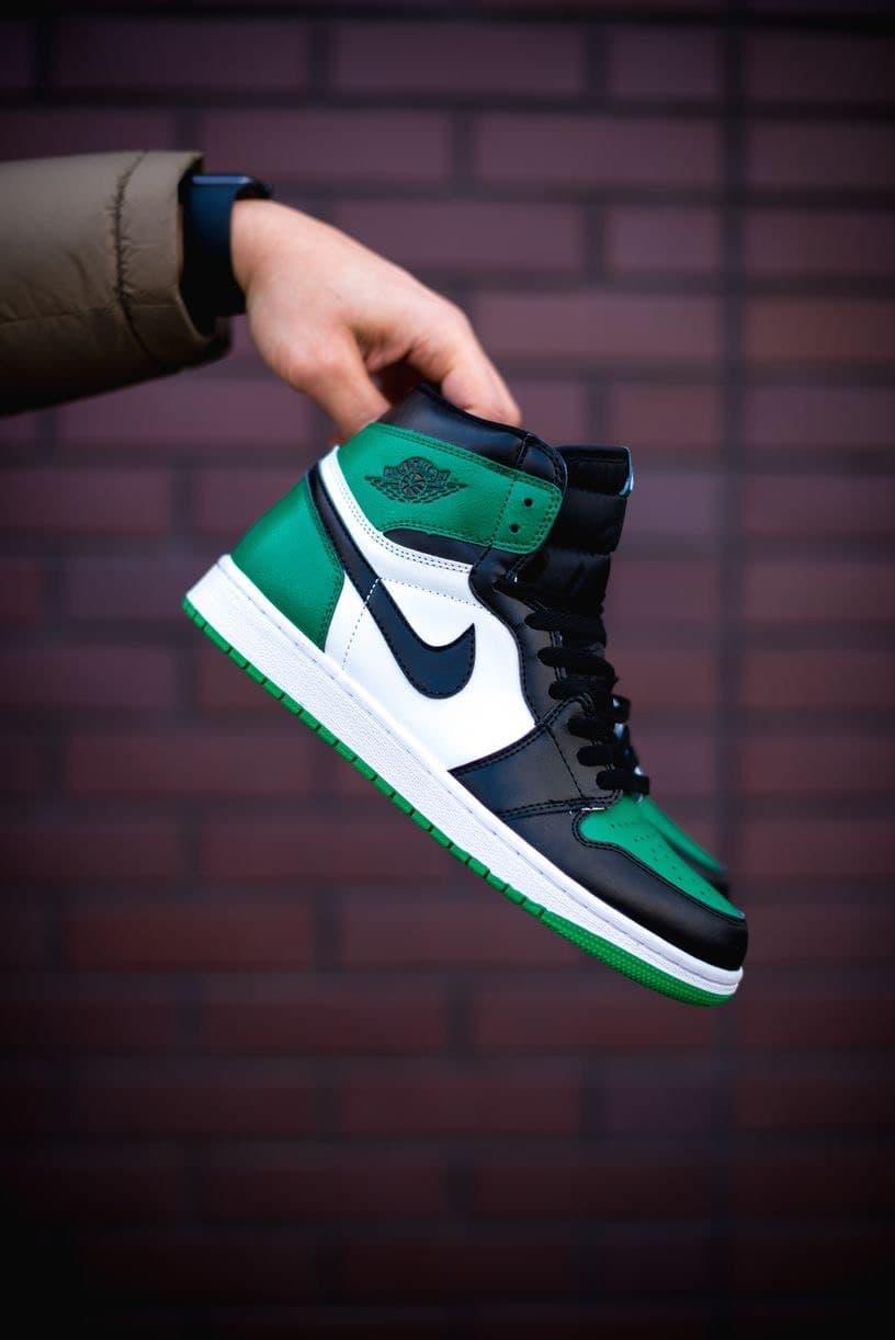 

Женские кроссовки Nike Air Jordan Retro 1 High Black Green / Найк Аир Джордан Ретро 1 Высокие Черные Зеленые, Зелёный