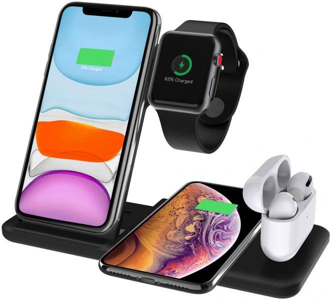 

Беспроводная зарядка Grand 4в1 для iPhone/Apple Watch/AirPods Black (AL5255)