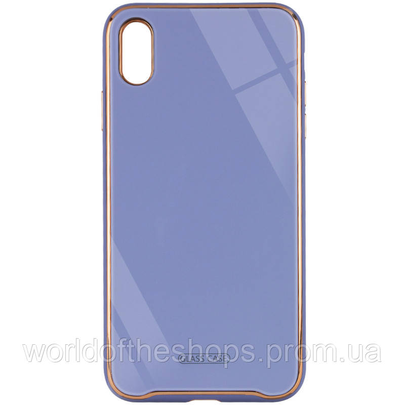 

TPU+Glass чехол Venezia для Apple iPhone XS Max (6.5"), Сиреневый / dasheen