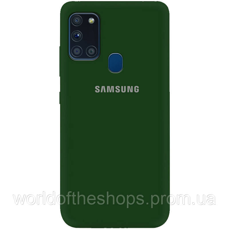 

Чехол Silicone Cover My Color Full Protective (A) для Samsung Galaxy A21s, Зеленый / dark green