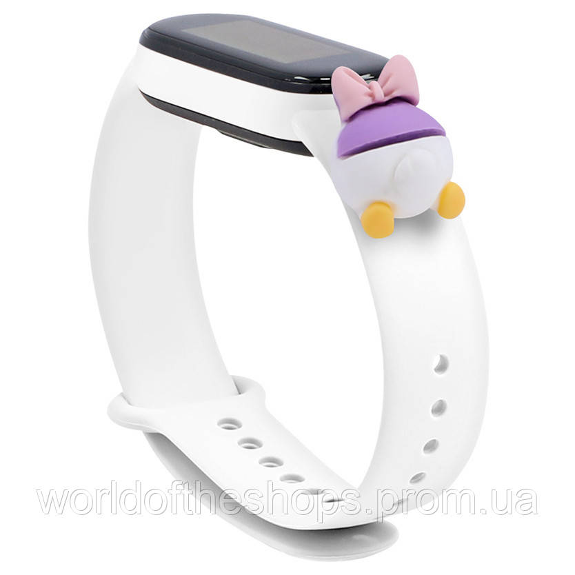 

Силиконовый ремешок Cartoon Face для Xiaomi Mi Band 5 / 6, Белый / поночка