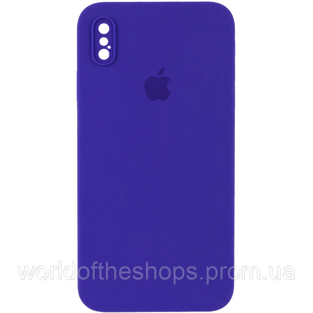 

Чехол Silicone Case Square Full Camera Protective (AA) для Apple iPhone XS Max (6.5"), Фиолетовый / ultra violet