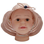 Шляпа детская с бантиком, светло-розовый, 50-52 см, 3-6 лет, рафия (517984), фото 2