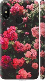 

Силиконовый чехол на Xiaomi Redmi 6 Pro Куст с розами, Красный