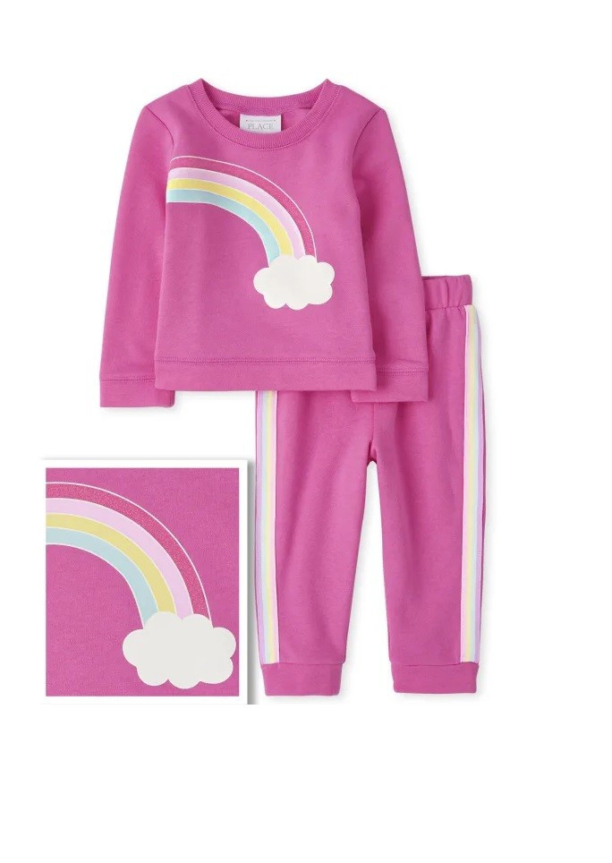 

Костюм "Радуга" розовый, на флисе, childrens place 5т