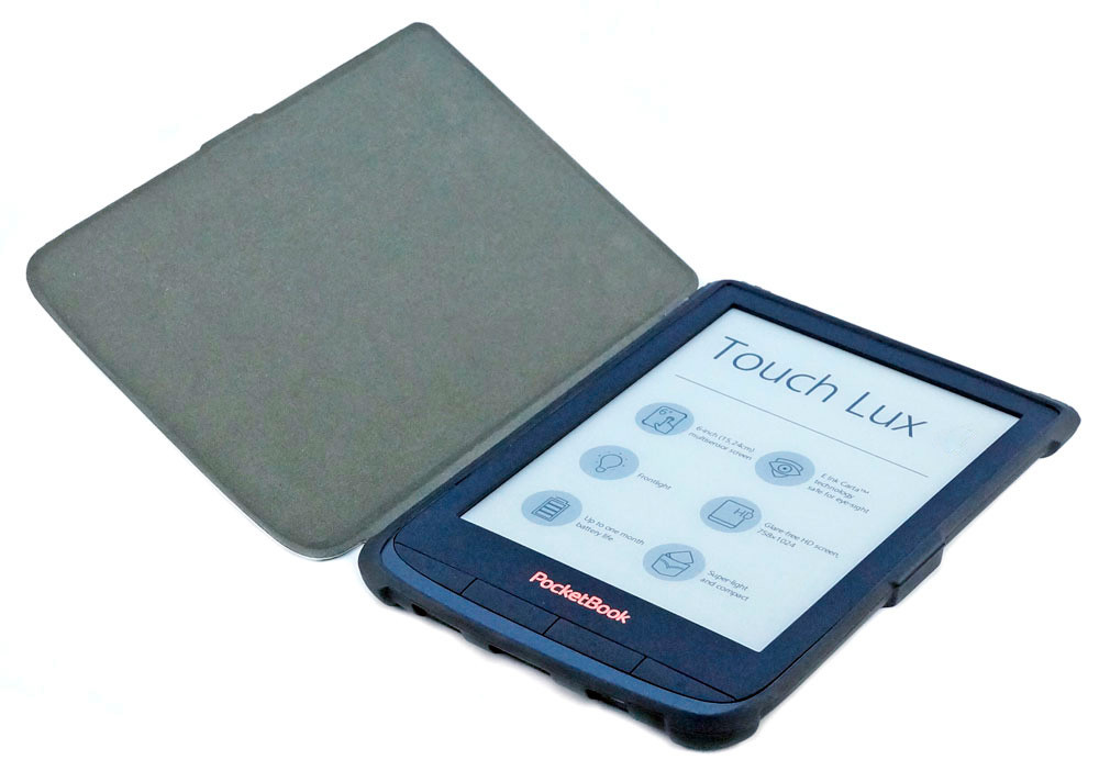 Чохол для PocketBook 628 Touch Lux 5 фіолетовий - відкритий