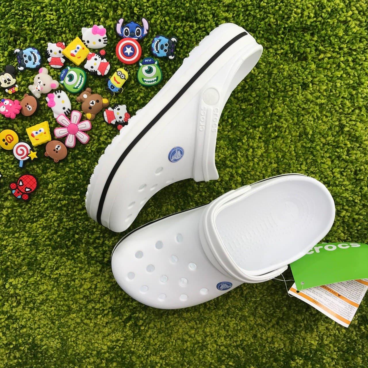 

Белые Кроксы Сабо Crocs Crocband White + подарок! Медицинская обувь для женщин и мужчин 38