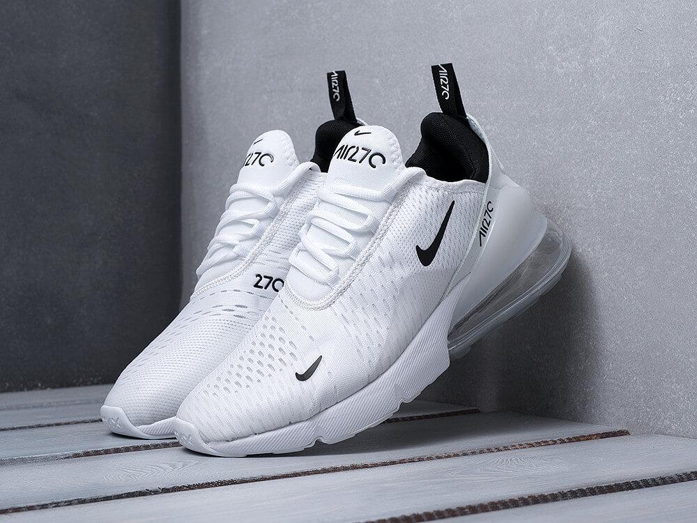 

Кроссовки Nike Air Max 270 Triple White (Найк Аир Макс белые весна/лето) мужские и женские размеры, Белый