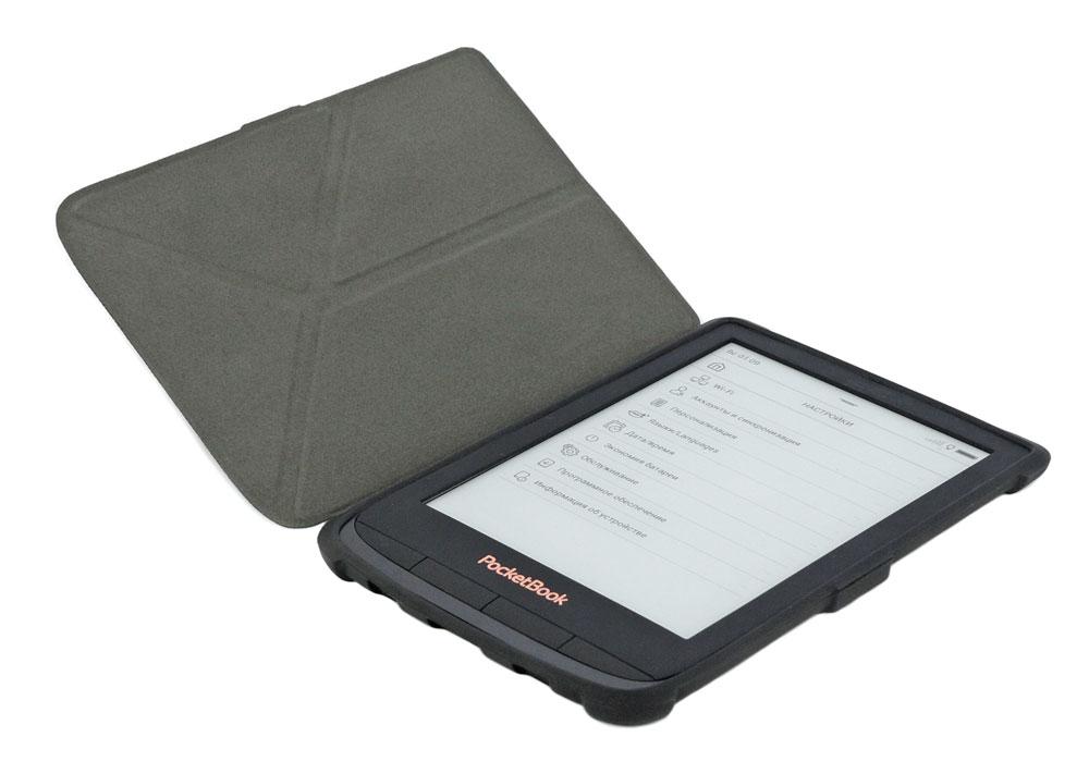 Чохол для PocketBook 606 трансформер чорний open view