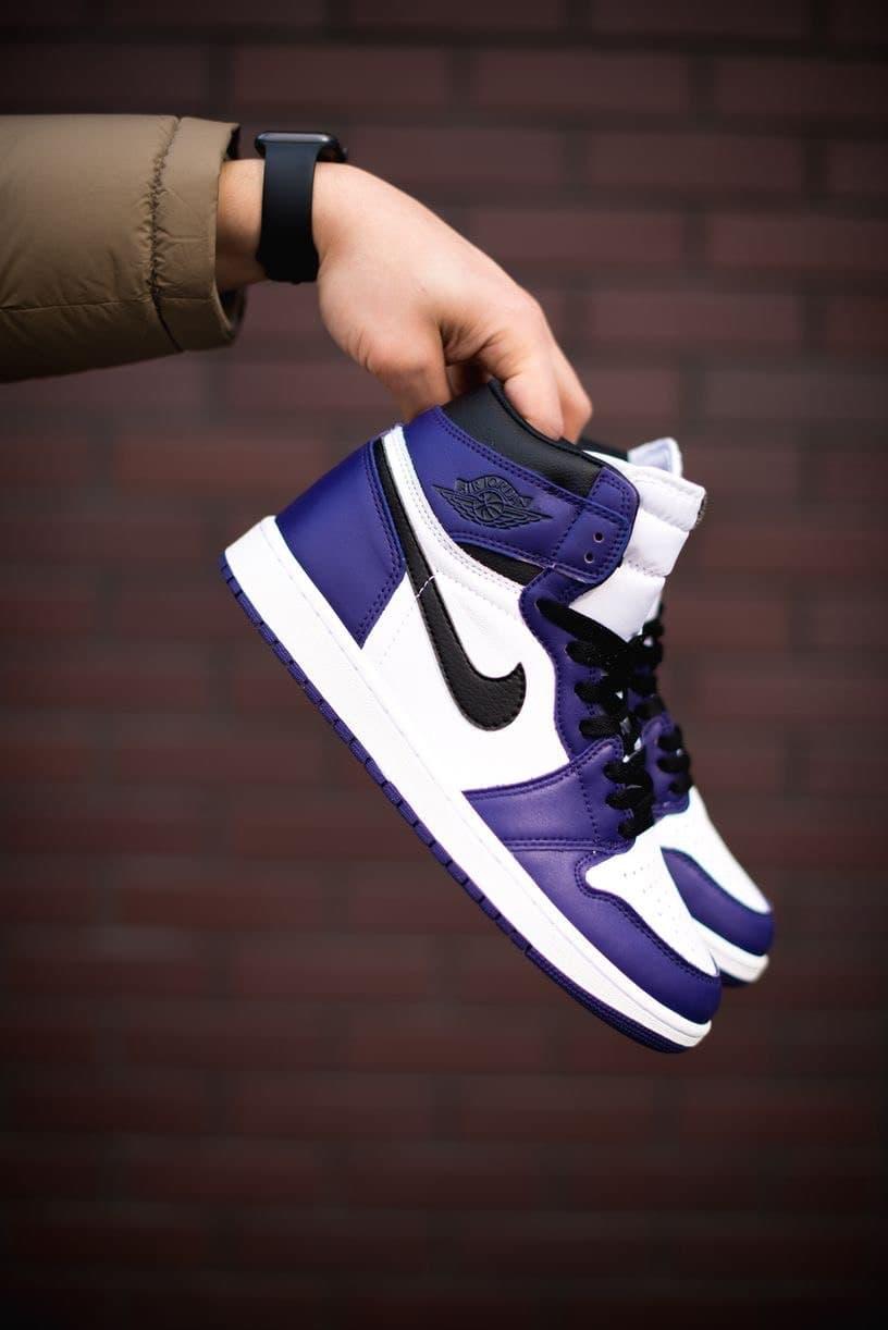 

Женские кроссовки Nike Air Jordan Retro 1 Black Violet / Найк Аир Джордан Ретро 1 Черные Фиолетовые, Фиолетовый