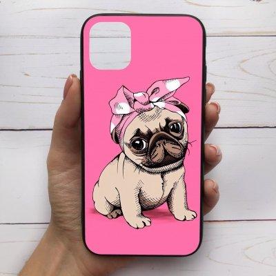 

Чехол Mood для iPhone 11 Pro Max с рисунком Мопс с бантиком SKL68-286897, Разные цвета