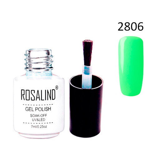 

Гель-лак для ногтей маникюра 7мл Rosalind, шеллак, 2806 лаймовый