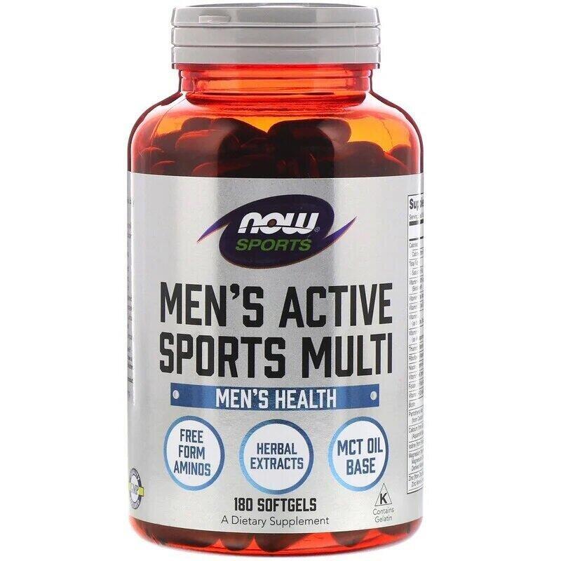 

Витамины для мужчин Men's Active Sports Multi Now Foods 180 капсул