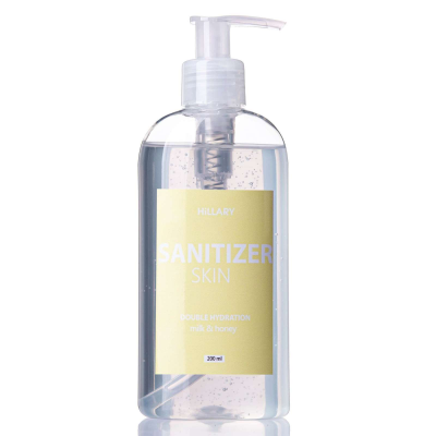 

Антисептик Санитайзер HiLLARY Skin Sanitizer Double Hydration milkhoney сертифицированный 200ml SKL13-239142