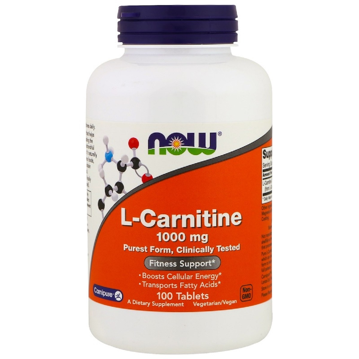 

L-Карнитин, 1000 мг, L-Carnitine, Now Foods, 50 таблеток