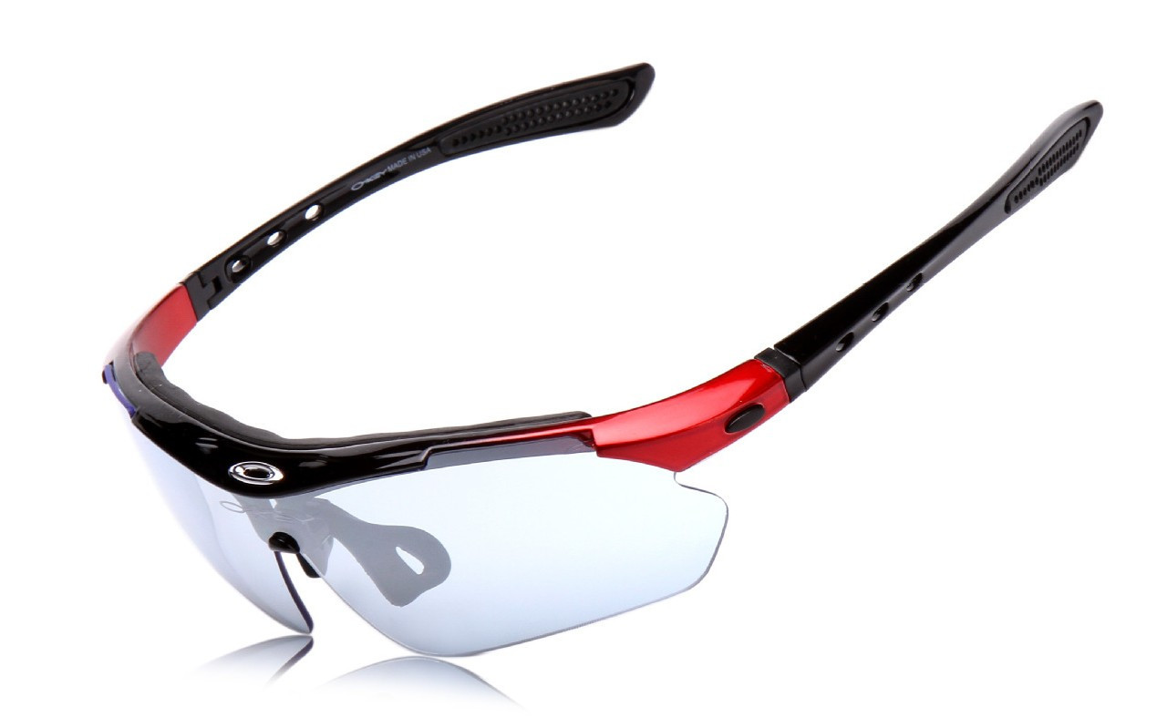 

Спортивные очки Oakley 089 POLARIZED с поляризацией и UV400 (5 сменных линз) ЧЁРНО-КРАСНЫЙ