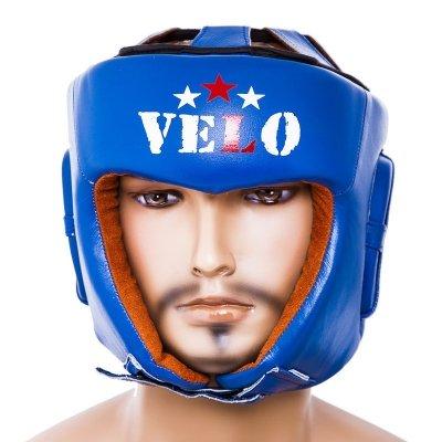 

Боксерский шлем кожаный Velo Aiba XL синий SKL11-280905