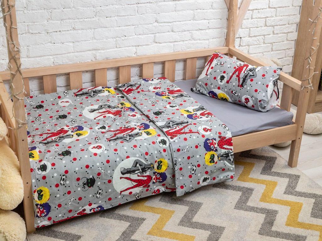 

Постельное белье Lady bug (Леди баг) на сером