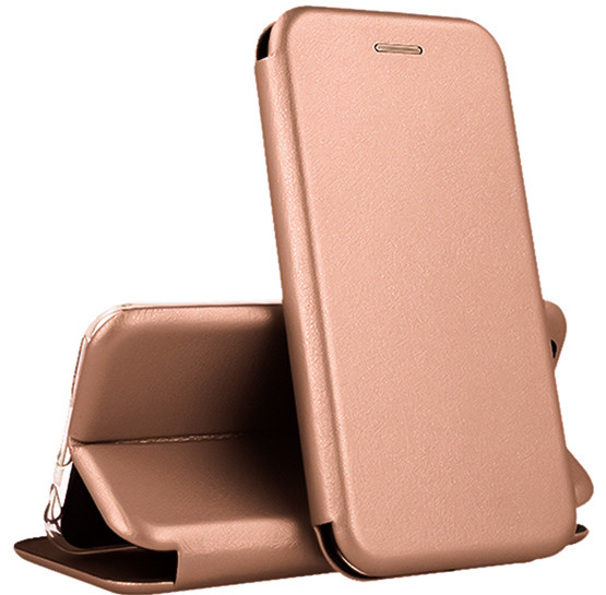 

Чехол книжка для Samsung A6 Plus (2018) Flip Magnetic Case (розовое золото), Розовый