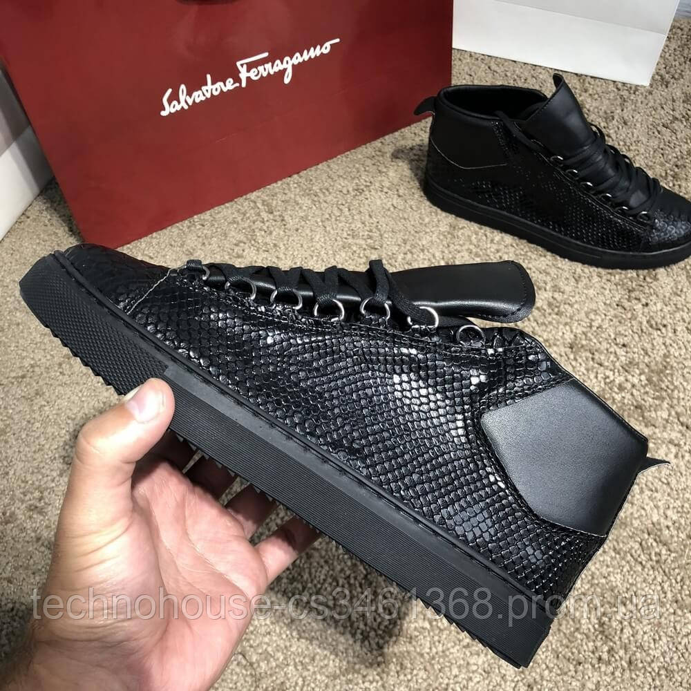 

Balenciaga Arena Crocodile High Top Sneakers Black