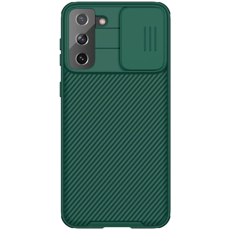 

Карбоновая накладка Nillkin Camshield (шторка на камеру) для Samsung Galaxy S21+, Зеленый / dark green