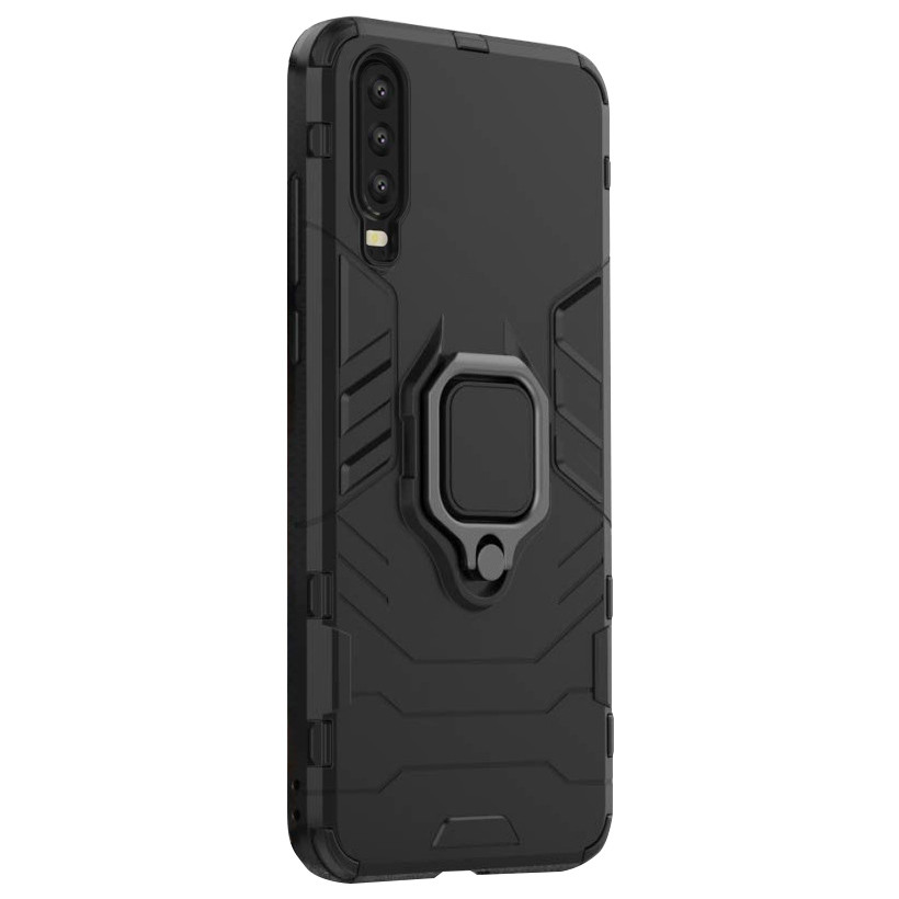 

Противоударный чехол накладка Epik Transformer Ring NEW с магнитным держателем для Huawei P30 Чер, КОД: