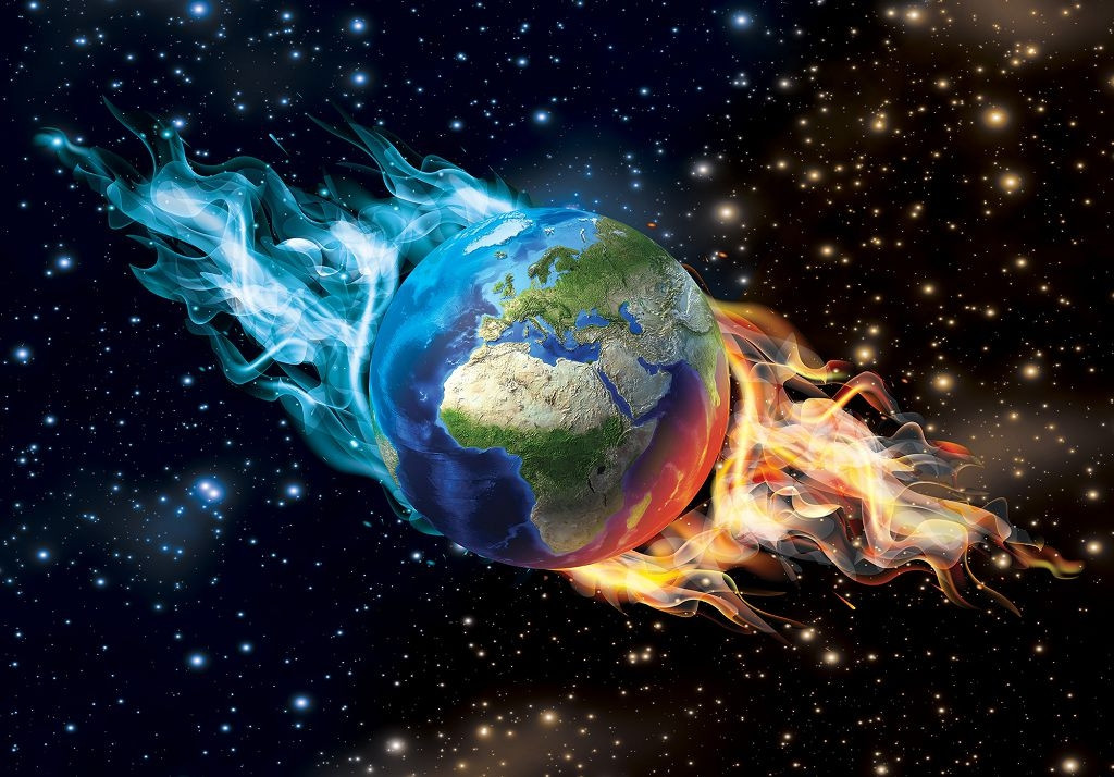 

Фотообои флизелиновые 3D космос 312 x 219 см Земля в пламени (3749VEXXL)