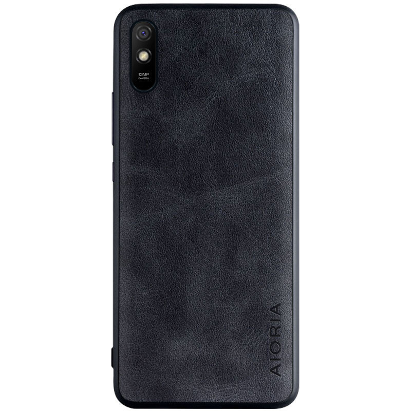 

Кожаный чехол AIORIA Vintage для Xiaomi Redmi 9A, Черный