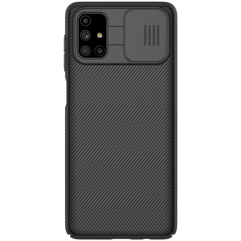 

Карбоновая накладка Nillkin Camshield со шторкой на камеру для Samsung Galaxy M51, Черный / black