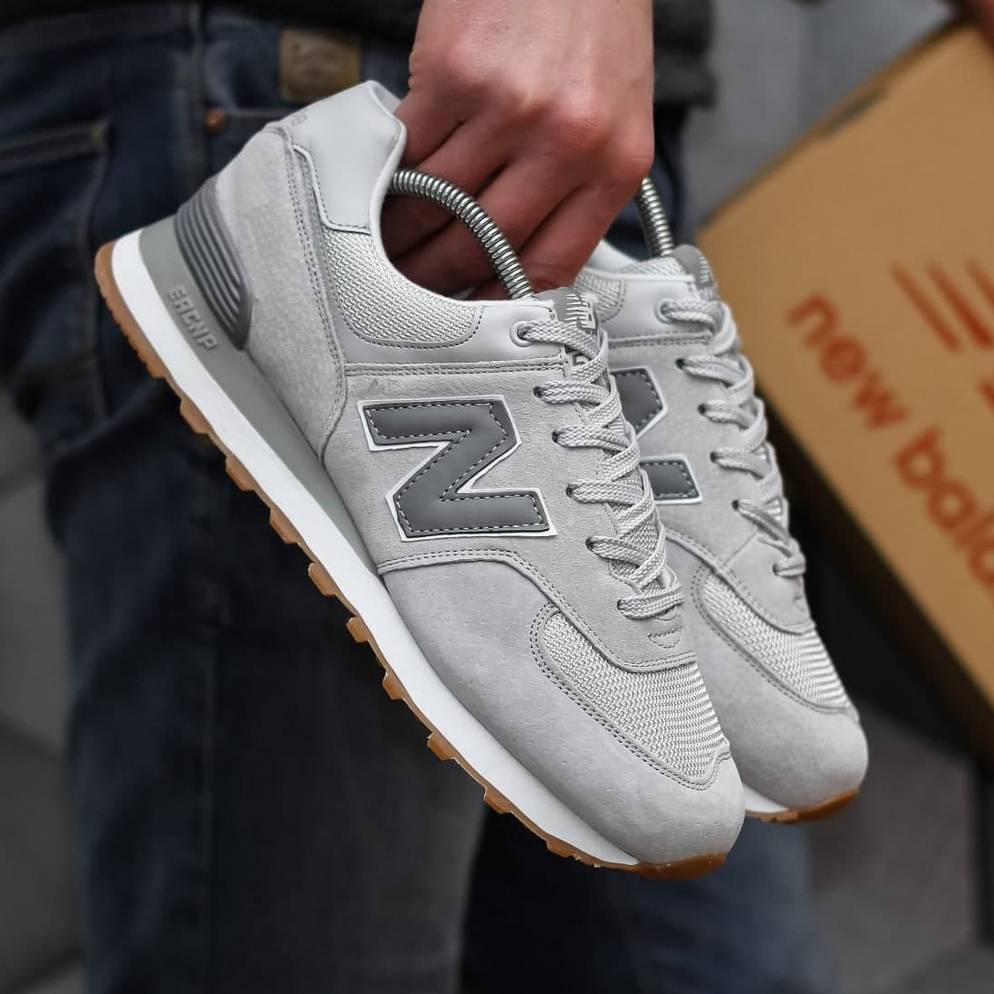 

New Balance 574 Classic Light Grey | кроссовки мужские; светло-серые; осенние/весенние/летние 46, Светло-серый