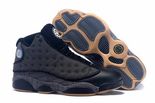 

Баскетбольные кроссовки Nike Air Jordan 13 High QUAI 54 Shoes Black Grey Khaki 43, Черно-серый