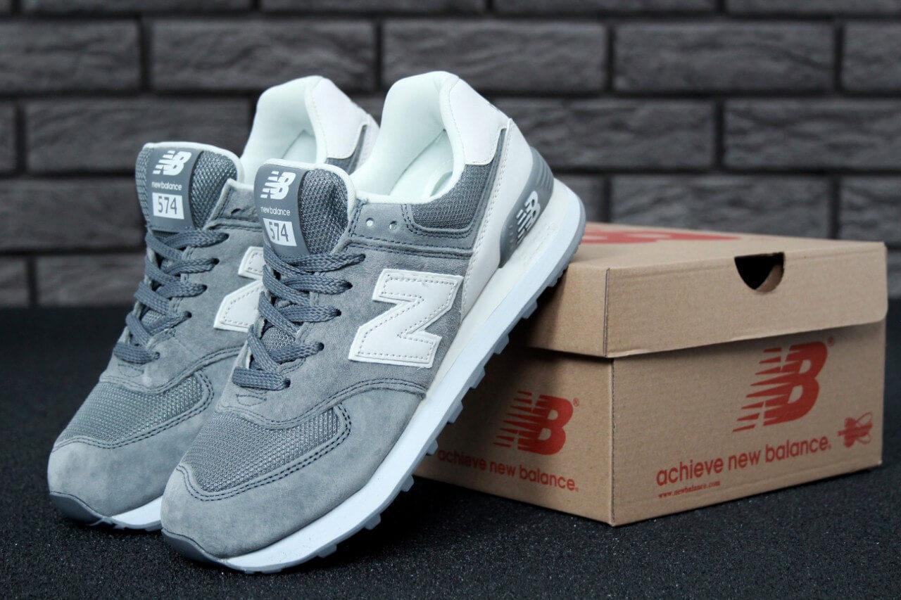 

Кроссовки New Balance 574 Grey Suede (Кроссовки Нью Баланс 574 серые мужские и женские размеры 36-44) 36, Серый