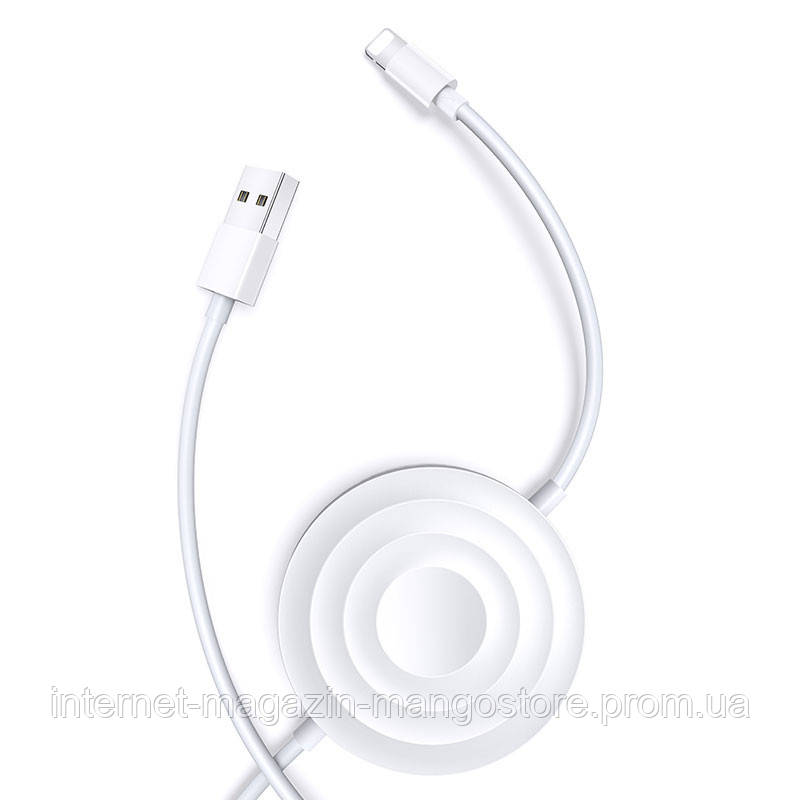 

БЗУ Usams US-CC096 для Apple Watch + Lightning cable, Белый