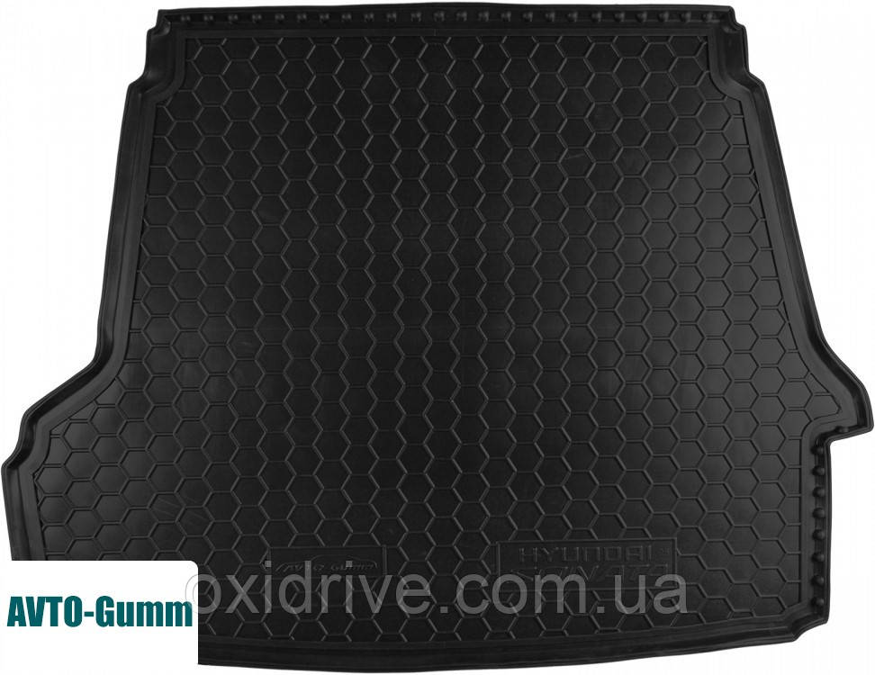 

Коврик в багажник для Hyundai Sonata '05-10, резиновый (AVTO-Gumm), Черный