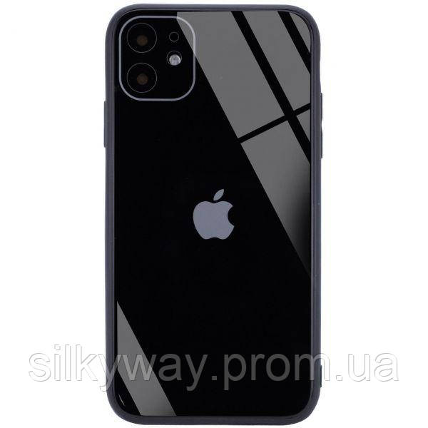 

TPU+Glass чехол GLOSSY Logo Full camera (opp) для Apple iPhone 11 (6.1") (Черный)