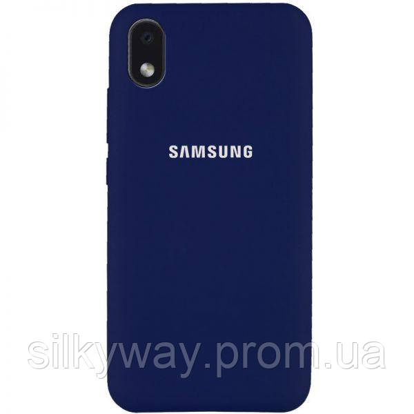 

Чехол Silicone Cover Full Protective (AA) для Samsung Galaxy M01 Core / A01 Core (Темно-синий / Midnight blue)