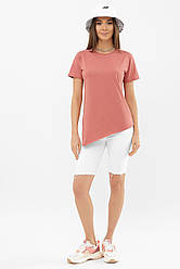 Жіноча асиметрична футболка колір фрез