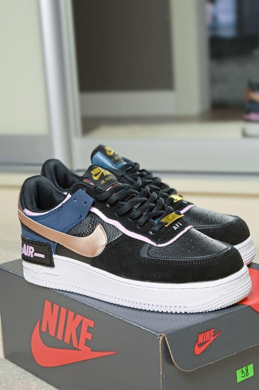 

Женские кроссовки Nike Air Force 1 Shadow Black / Найк Аир Форс 1 Шадоу Черные 38, Черный