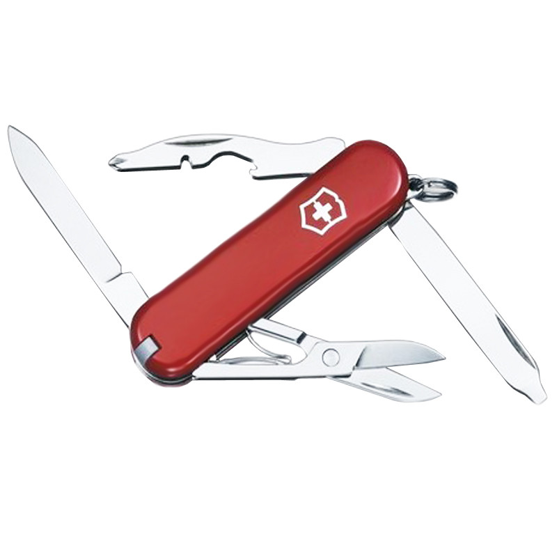 

Нож складной, мультитул Victorinox Rambler (58мм, 10 функций), красный 0.6363