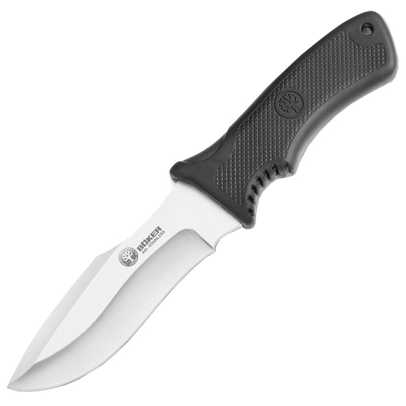 

Нож фиксированный Boker Arbolito Semi Skinner (длина: 237мм, лезвие: 122мм), черный, ножны кожа