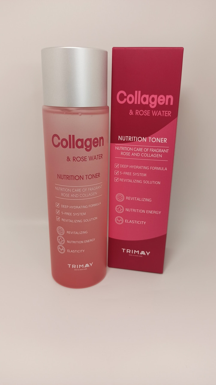 

Trimay Collagen Rose Water Nutrition Tone - коллагеновый тонер с розовой водой