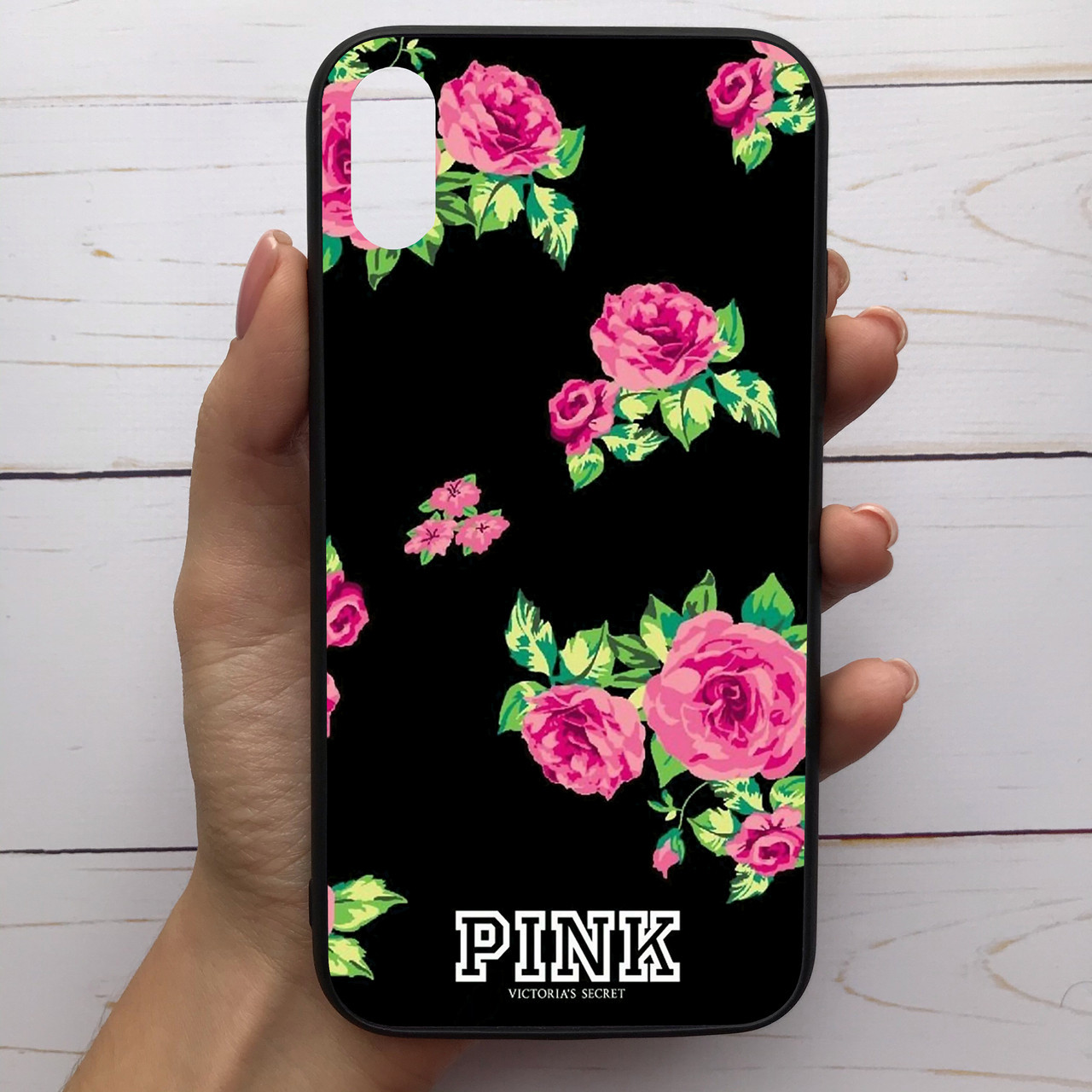 

̊ Чехол-накладка силиконовый для Apple iPhone X / Xs с рисунком принтом Pink M-288257, Разные цвета