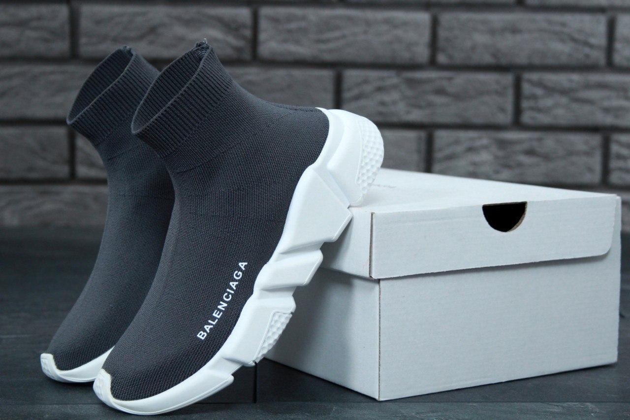 

Мужские кроссовки Balenciaga Speed Trainer Grey / Баленсиага Спид Трейнер Серые 43, Серый