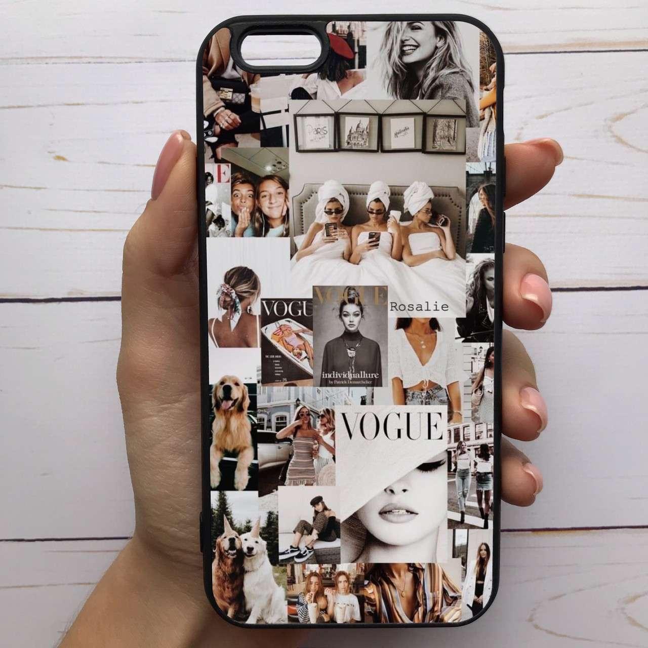 

͛ Чехол-накладка силиконовый для Apple iPhone 6 / 6s с рисунком принтом Vogue M-284405, Разные цвета