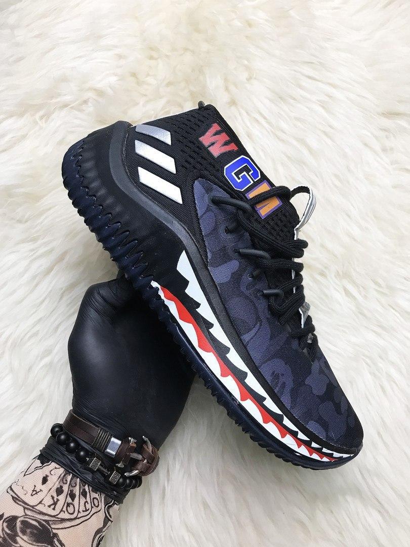 

Мужские кроссовки Adidas x Bape Dame / Адидас Бейп Дейм 43, Черный