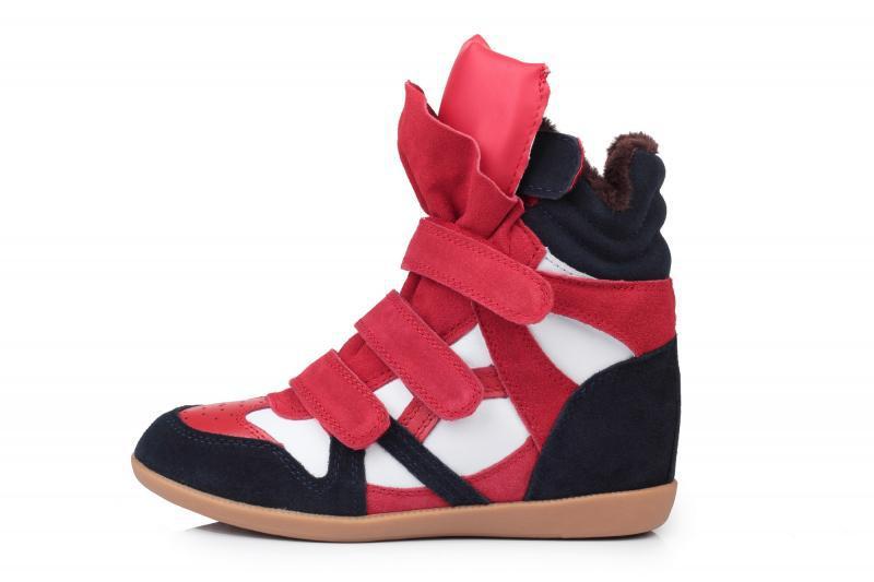 

Женские сникерсы Isabel Marant Sneakers Blue White Red Winter с мехом размер 39 (111960-39)