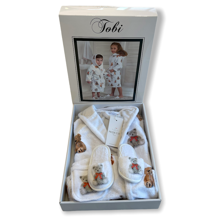 

Детский халат Maison D'or Tobi Junior White хлопок 4 года белый