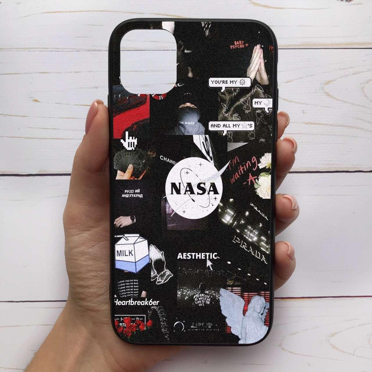 

͛ Чехол-накладка силиконовый для Apple iPhone 11 с рисунком принтом Nasa M-284728, Разные цвета