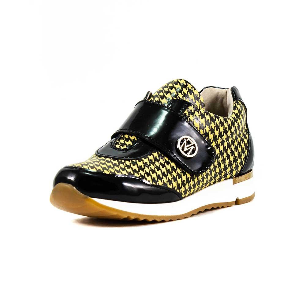 

Кроссовки детские Foletti Kids FK-Brandy черно-желтая кожа (35)